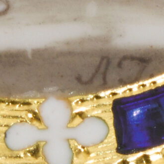 English gold and enamel quarter repeating cylinder Circa 1775