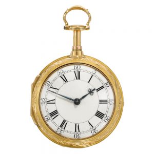 English gold dumb quarter repeating cylinder watch Circa 1788