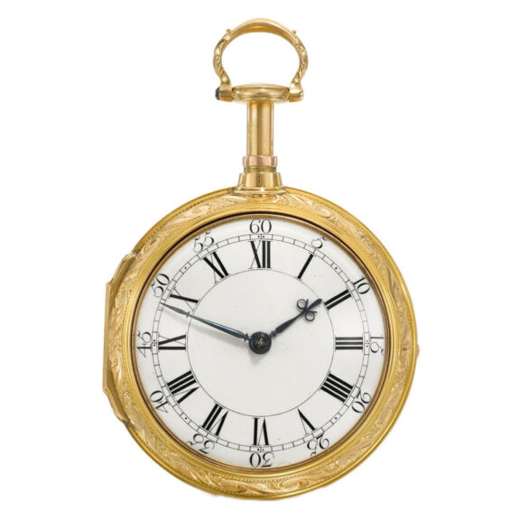 English gold dumb quarter repeating cylinder watch Circa 1788