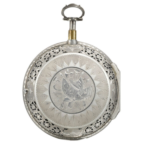 An English silver quarter striking and repeating watch Circa 1791 An English silver quarter striking and repeating watch Circa 1791