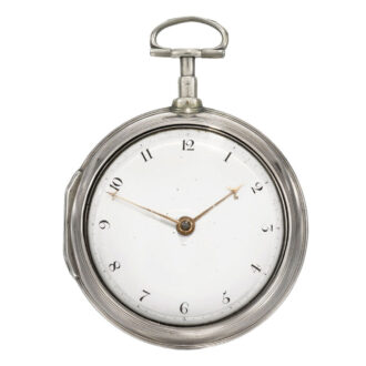 An early English silver pair cased rack lever watch Circa 1795