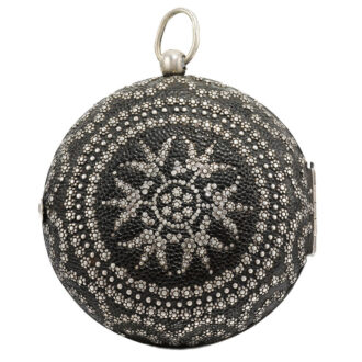 Superb English silver astronomical verge, leather case Circa 1665