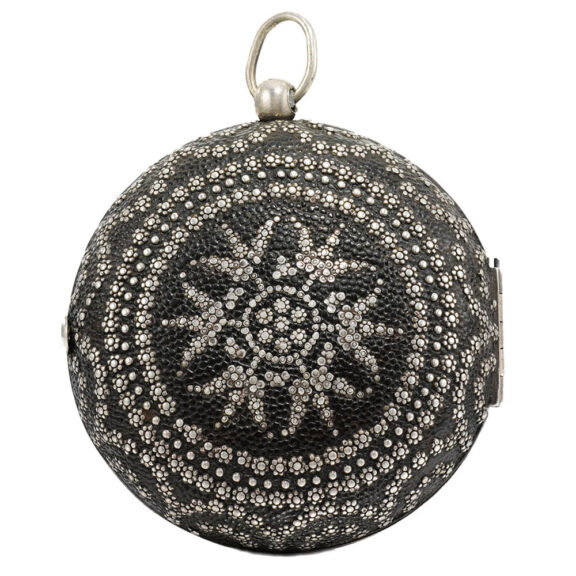 Superb English silver astronomical verge, leather case Circa 1665 Superb English silver astronomical verge, leather case Circa 1665