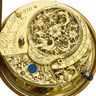 An English Debaufre-type escapement and stop slide Circa 1783
