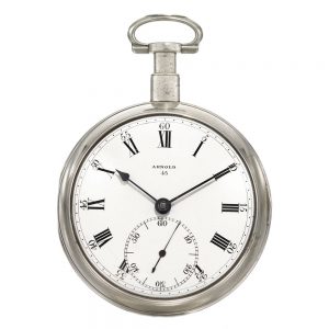 An English silver pocket chronometer by John Arnold Circa 1778