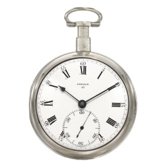 An English silver pocket chronometer by John Arnold Circa 1778