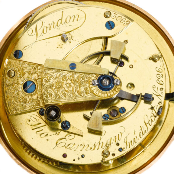 English gold pocket chronometer by Thomas Earnshaw Circa 1801 English gold pocket chronometer by Thomas Earnshaw Circa 1801