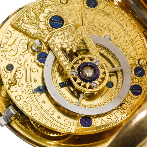 An English small gold half hunting cased verge watch Circa 1810 An English small gold half hunting cased verge watch Circa 1810