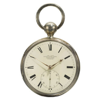 An English massive silver lever watch with stop slide Circa 1833
