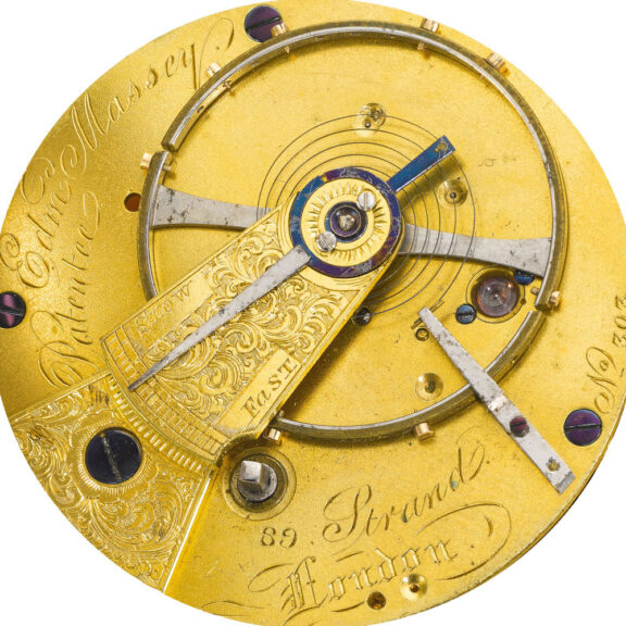 An English massey type 4 lever with centre seconds Circa 1828 An English massey type 4 lever with centre seconds Circa 1828
