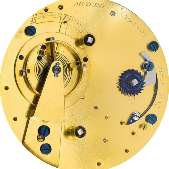 An English silver half quarter repeating alarm watch Circa 1821 An English silver half quarter repeating alarm watch Circa 1821