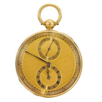 An English superb gold lever watch with regulator dial Circa 1824