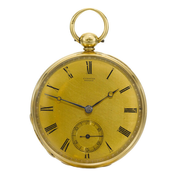 An English fine gold open-faced lever watch Circa 1845