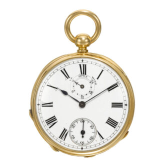 An English rare miniature gold pocket chronometer Circa 1861