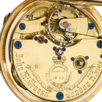 An English rare miniature gold pocket chronometer Circa 1861