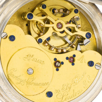 Rare English silver watch with annular tourbillon Circa 1903