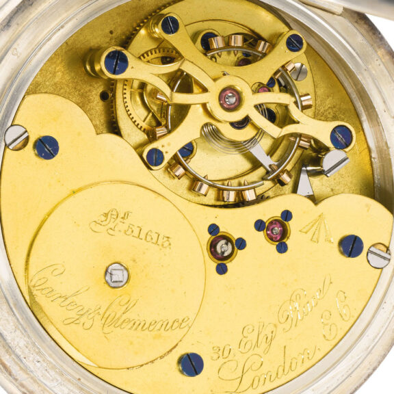 Rare English silver watch with annular tourbillon Circa 1903 Rare English silver watch with annular tourbillon Circa 1903