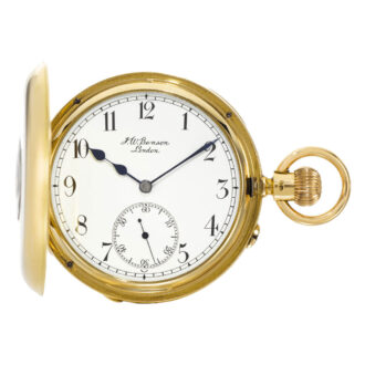 An English gold half-hunting cased lever watch Circa 1904