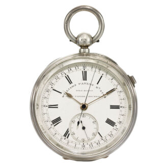 English silver lever with 2 centre second and stop slide Circa 1892