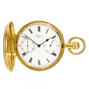 An English fine gold chronometer with power reserve Circa 1890