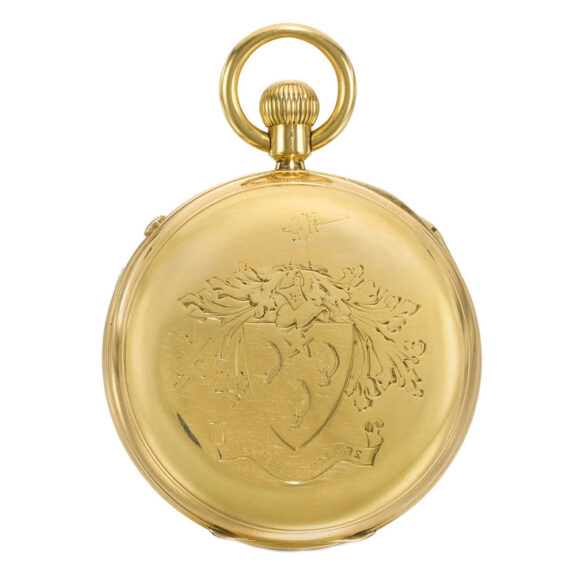 Gold English split seconds lever chronograph Circa 1886 Gold English split seconds lever chronograph Circa 1886