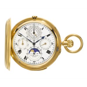 English perpetual calendar minute repeating watch Circa 1902