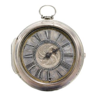 An English rare silver verge with barrow regulator Circa 1680
