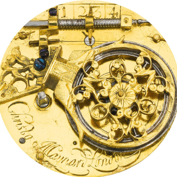 An English rare silver verge with barrow regulator Circa 1680 An English rare silver verge with barrow regulator Circa 1680