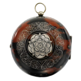 Splendid English silver and tortoiseshell verge watch Circa 1680