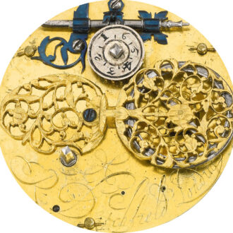 Splendid English silver and tortoiseshell verge watch Circa 1680