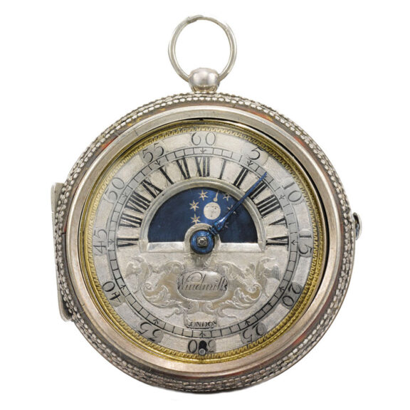English silver tortoiseshell sun and moon verge Circa 1695