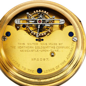English superb gold hunting cased tourbillon watch Circa 1918