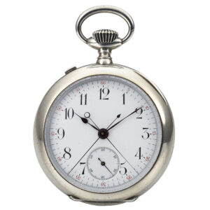 American silver split-second chronograph pocket watch Circa 1900