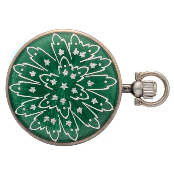 Small Swiss silver and enamel pendant watch Circa 1960 Small Swiss silver and enamel pendant watch Circa 1960