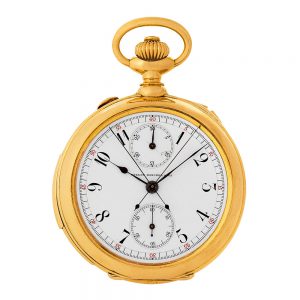 Swiss yellow gold minute repeating pocket watch Circa 1880