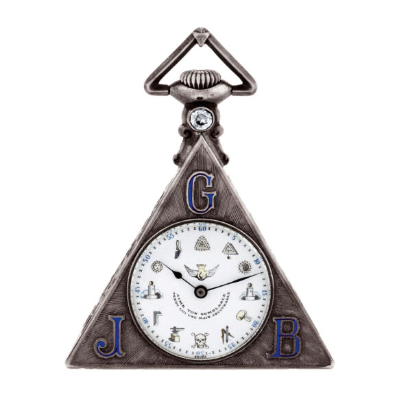 Fine Swiss silver keyless triangle shaped pocket watch Circa 1930 Fine Swiss silver keyless triangle shaped pocket watch Circa 1930