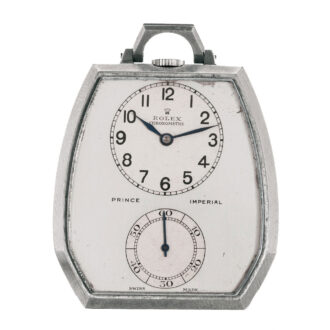 Swiss Rolesium steel keyless pocket watch Circa 1940