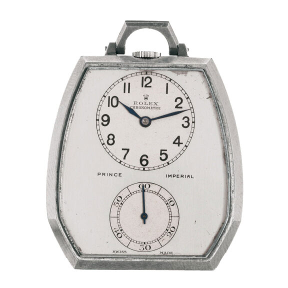 Swiss Rolesium steel keyless pocket watch Circa 1940