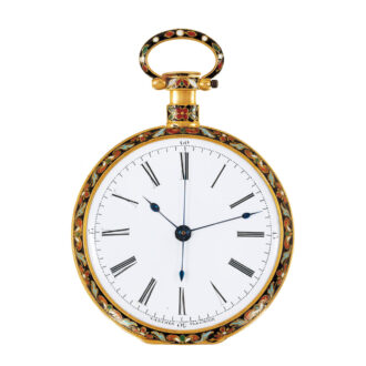 Swiss gold, enamel watch "Courting Doves" Circa 1860