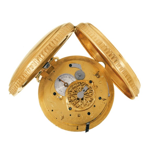 Swiss gold quarter repeating automaton watch Circa 1795 Swiss gold quarter repeating automaton watch Circa 1795