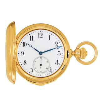 Swiss gold repeating pocket watch with carillon Circa 1915
