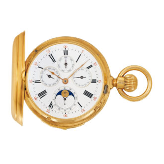 Swiss 18k yellow gold astronomical pocket watch Circa 1900