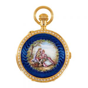 Fine Swiss gold repeating watch with chronograph Circa 1900