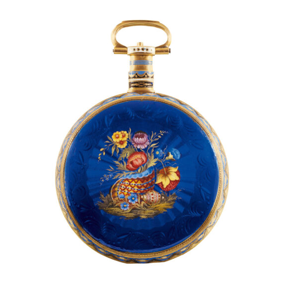 English gold with enamel duplex pocket watch Circa 1815