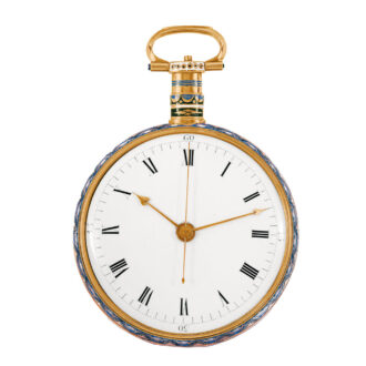 English gold with enamel duplex pocket watch Circa 1815