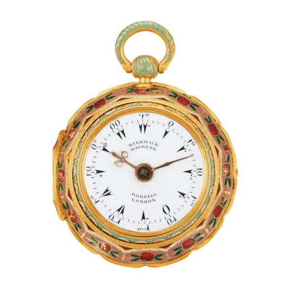 English gold, enamel watch for the Islamic market Circa 1815 English gold, enamel watch for the Islamic market Circa 1815