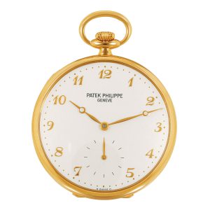 Swiss gold keyless open faced dress watch Circa 1990