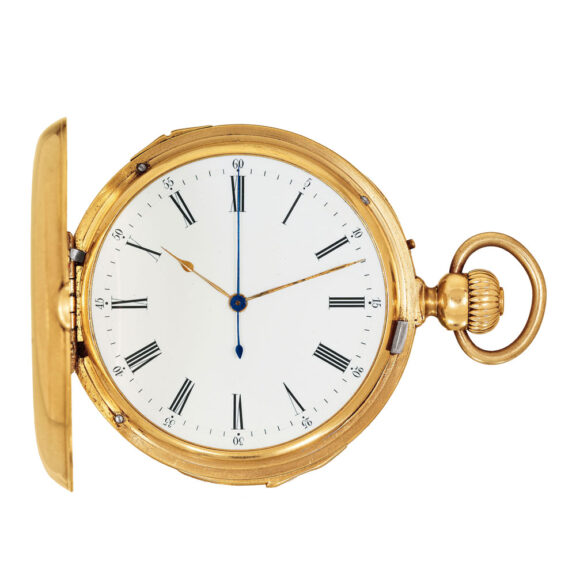 French gold quarter repeating lever pocket watch Circa 1860