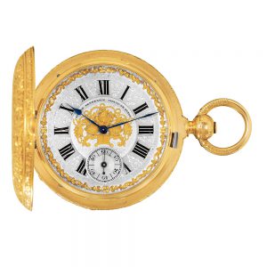 Swiss gold watch with pivoted detent escapement Circa 1880