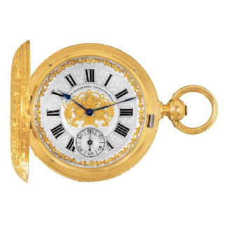Swiss gold watch with pivoted detent escapement Circa 1880